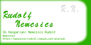 rudolf nemcsics business card